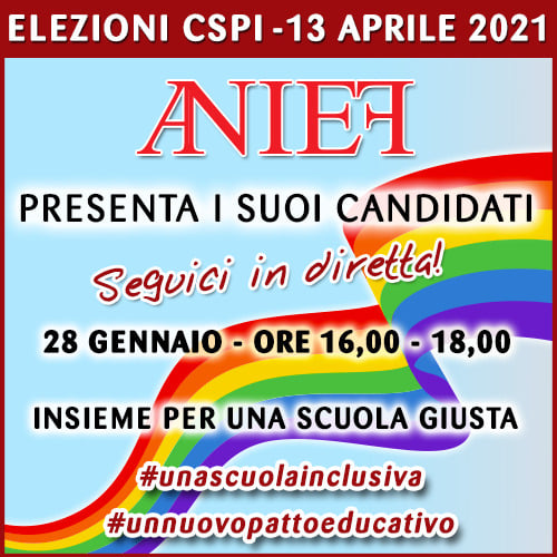 ANIEF - Presentazione candidati elezioni CSPI 13 aprile 2021 - diretta Facebook